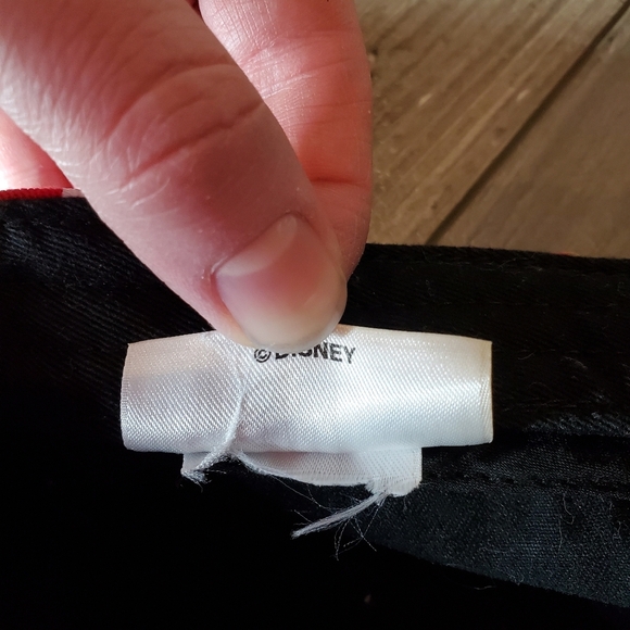 Minnie Mouse Hat Disney Parks Cap Cadet Red Polka Dot Bow Black Cotton Strapback - Picture 12 of 14